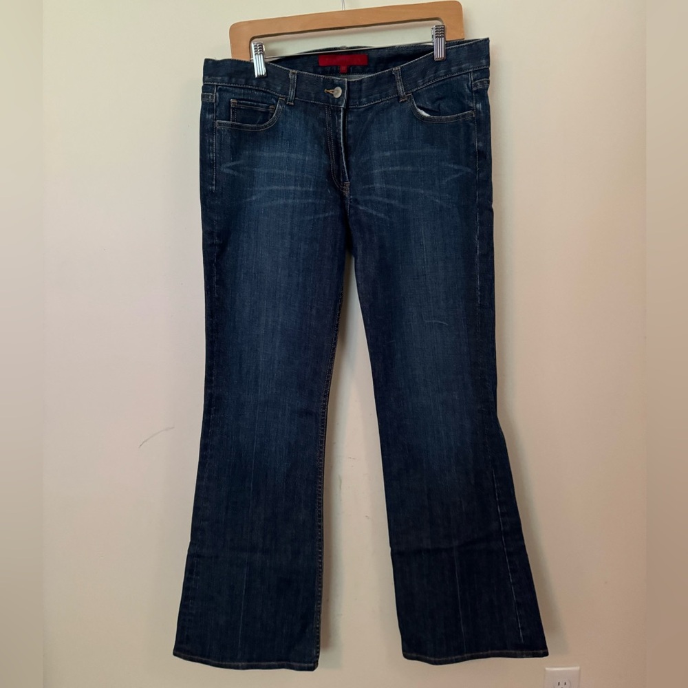 FCUK size 14 clean mid rise flares French Connection Vintage 90’s Jeans!